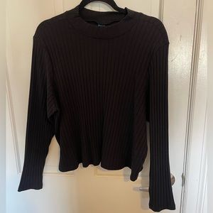 Black oversized turtleneck